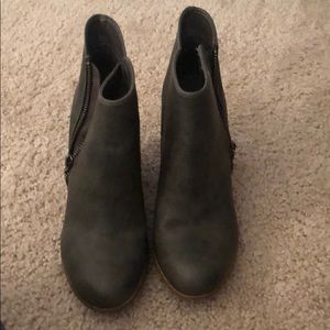 Michael Shannon Grey Heel Booties